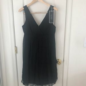 NWT Jcrew Black Silk Chiffon Brigitte Dress 8